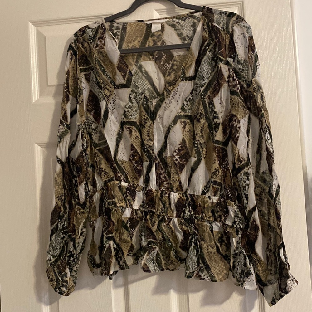 Snake print blouse